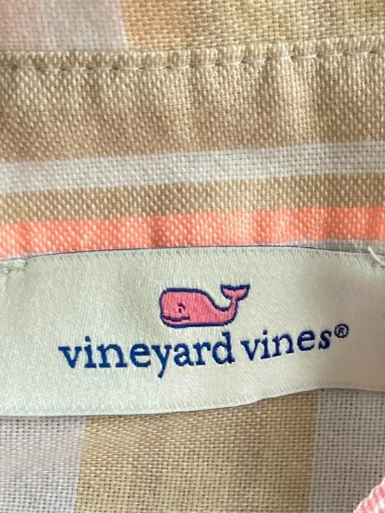 Vineyard Vines Weekend Button Down Blouse Women's 10 NWT 3/4 Sleeves Coastal $98 - Picture 3 of 9